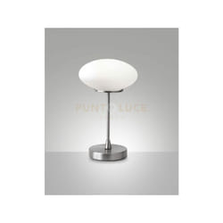 Fabas Luce - jap da tavolo nichel satinato a led 3000K - 5W - 500 lm dimmerabile