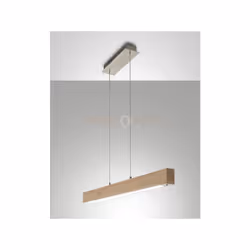 Apllique in metallo e legno colore quercia a LED 3000K - 43W - 4320 lm. Regolazione luce con pulsante , IP20.