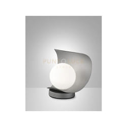Fabas Luce - adria da tavolo argento 1 luce a led 3000K - 6W - 540 lm in metallo e vetro dimmerabile