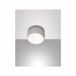 Spot luce LED compatto ad uso interno per montaggioa plafone o parete. Corpo in alluminio aforma cilindrica leggermente conca ...