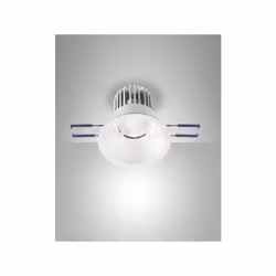 Incasso di piccole dimensioni in alluminio biancoparticolarmente adatto all’illuminazione decorativadi interni e aree di atte ...