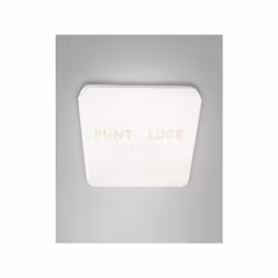 Lampada LED da soffitto dalla forma compatta. Struttura completamente in policarbonato. Grazie alla sua forma quadrata e al d ...
