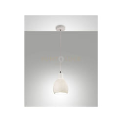Fabas Luce - marina sospensione bianca 1 luce in metallo e ceramica attacco E27