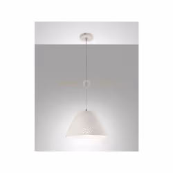 Lampadario a sospensione 1 luce, attacco E27, struttura in metallo e ceramica con fori in trasparenza. Altezza regolabile max ...