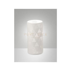 Fabas Luce - micol lampada da tavolo bianca 1 luce attacco E27 in metallo e ceramica D.10CM