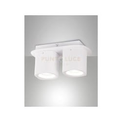 Smooth Spot Bianco 2 Luci Attacco Gu10 Ip20 In Alluminio