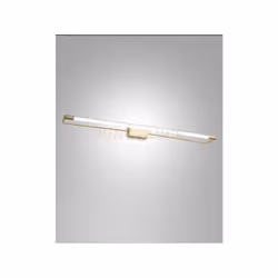 Applique per specchio con struttura in metallo e metacrilato a LED 3000K - 20W - 2240 lm colore ottone satinato IP44