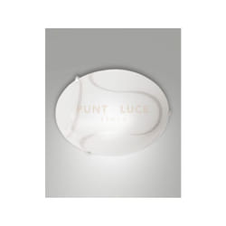 Fabas Luce - magma plafoniera bianca d. 40cm in vetro 2 luci attacco E27