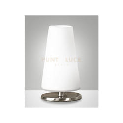 Fabas Luce - milady lampada da tavolo attacco G9 lampadina inclusa colore nichel satinato dimmerabile D.6CM