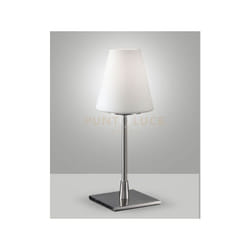 Fabas Luce - lucy big da tavolo nichel satinato touch on/off 1 luce attacco E14