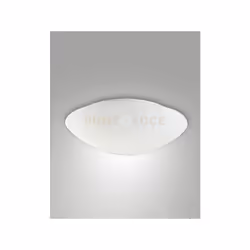 Plafoniera LED 3000K - 24W - 2950 lm. Struttura in metallo e vetro soffiato, d.36cm colore bianco. LED dimmerabile a taglio d ...
