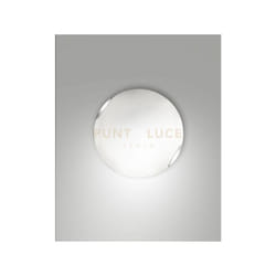 Fabas Luce - fox plafoniera led bianca D.30CM 3000K - 12W - 1100 lm in metallo e vetro