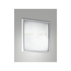 Fabas Luce - osaka plafoniera bianca led 3000K - 12W - 1100 lm, L.30X30 cm in metallo e vetro