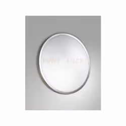 Plafoniera a LED 3000K - 12W - 1100 lm, sistema gira e blocca per la chiusura. Colore cromo d.30cm IP41.
