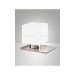 Fabas Luce - zara lampada da tavolo colore nichel satinato attacco G9 lampadina inclusa dimmerabile
