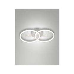 Fabas Luce - giotto applique bianca D.30+D.30cm 2 luci a led 3000K - 36W - 3780 lm dimmerabile c/acces. smart