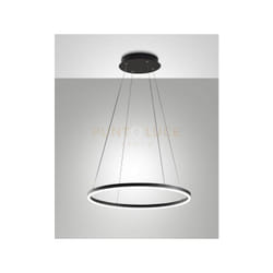 Giotto sospenione nera D.60cm a led 3000K - 36W - 3780 lm dimmerabile c/access.