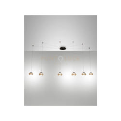 Arabella sospensione ambra 6 luci a led 3000K - 48W - 4530 lm dimmerabile smart c/access.
