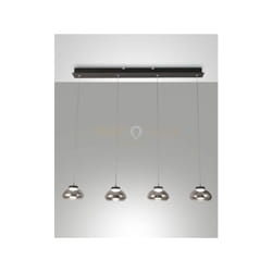 Arabella sospensione fume' 4 luci rettangolare a led 3000K - 32W - 3020 lm dimmerabile smart c/acc.