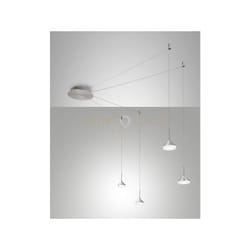 ISABELLA SOSPENSIONE 4 LUCI ALLUMINIO SPOSTABILE A LED 3000K - 32W - 3020 lm DIMMERABILE C/ACC.