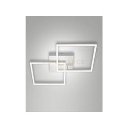 Fabas Luce - bard plafoniera bianca L.65X65CM 2 luci a led 3000K - 52W - 5180 lm dimmerabile c/access.