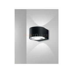 Fabas Luce - lao applique nero per esterni 2 luci a led 12W 3000K 1080LM IP65