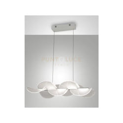 Sylvie lampadarioa sospensione bianca L.58X37cm a led 3000K - 30W - 4000 lm dimmerabile smart c/acc