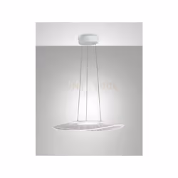 Lampadario a sospensione bianco dimmerabile a taglio di fase. LED 3000K - 24W - 3400 lm. Altezza regolabile fino a 200cm. Com ...