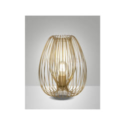 Fabas Luce - camp lampada da tavolo oro opaco 1 luce attacco E27 struttura in metallo D.25CM