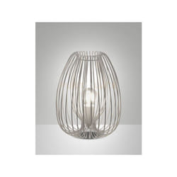 Fabas Luce - camp lampada da tavolo bianca 1 luce attacco E27 struttura in metallo D.25CM