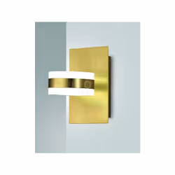 Applique con struttura in metallo e metacrilato colore Ottone satinato orientabile a LED 3000K - 16W - 1510 lm