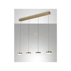 Dunk sospensione 4 luci ottone satinato a led 3000K - 32W - 3020 lm dimmerabile