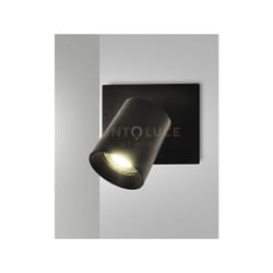 Fabas Luce - modo spot nero 1 luce alluminio spazzolato orientabile attacco GU10 IP20