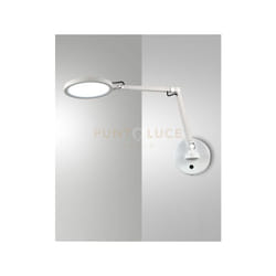Fabas Luce - regina applique bianco a led cct 3000K - 4000K - 5000K - 6000K- 9W - 1135 lm orientabile e touch dimmer