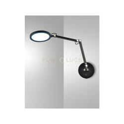 Fabas Luce - regina applique nero a led cct 3000K - 4000K - 5000K - 6000K- 9W - 1135 lm orientabile e touch dimmer