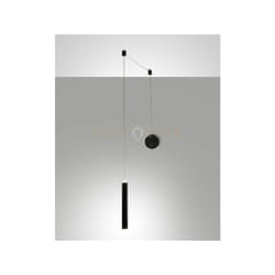 Prado lampadario a sospensione nero 1 luce c/decentramento a led 3000K - 6,5W - 720 lm dimmerabile