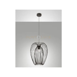 Camp lampadario a sospensione nero in metallo 1 luce attacco E27 D.40CM