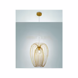 Lampadario a sospensione in metallo, disponibile in 3 colori. Composta da 1 luce con attacco E27 (lampadina non inclusa). Alt ...