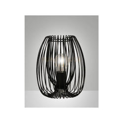 Fabas Luce - camp lampada da tavolo nera 1 luce attacco E27 struttura in metallo D.20CM
