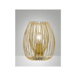 Fabas Luce - camp lampada da tavolo oro opaco 1 luce attacco E27 struttura in metallo D.20CM