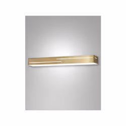 Applique LED 3000K - 24W - 2260 lm. Struttura in metallo e metacrilato, colore ottone satinato. IP20.
