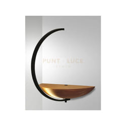 Fabas Luce - roseg applique nera a led 3000K - 9,5W - 960 lm in metallo e legno touch dimmer orientabile