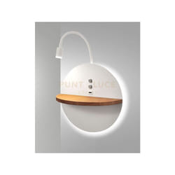 Fabas Luce - dual applique bianca a led 3000K - 9W + 6,5W - 750 lm + 630 lm retroilluminazione orientabile dimmerabile