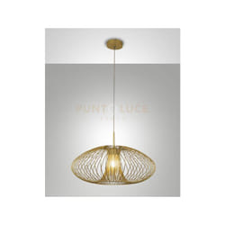 Fabas Luce - fassa lampadario a sospensione oro opaco 1 luce attacco E27 D.60CM