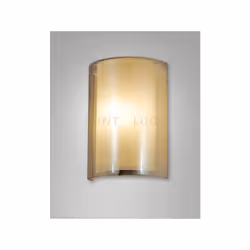 Applique con struttura in metallo, vetro e metacrilato. Colore ambra, 1 luce attacco E27.IP20. Lampadina non inclusa.