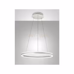Lampadario a sospensione moderno colore bianco a LED 3000K - 60W - 6540 lm, LED dimmerabile a taglio di fase, altezza regolab ...