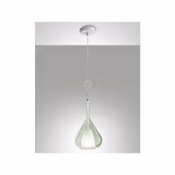 Lampadario a sospensione Lila Struttura in metallo e vetro borosilicato, colore verde trasparente, 1 luce attacco E27, altezz ...