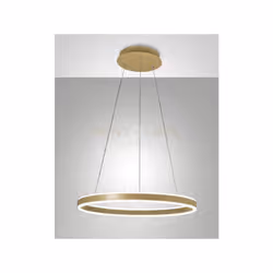 Lampadario a sospensione moderno colore oro opaco a LED 3000K - 60W - 6540 lm, LED dimmerabile a taglio di fase, altezza rego ...