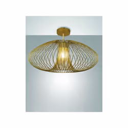 Plafoniera 1 luce attacco E27 in metallo colore oro satinato. IP20