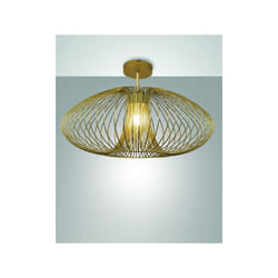 Fabas Luce - fassa plafoniera oro opaco in metallo 1 luce attacco E27 D.60CM